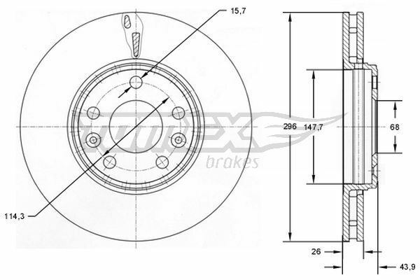 Brzdový kotúč TOMEX Brakes